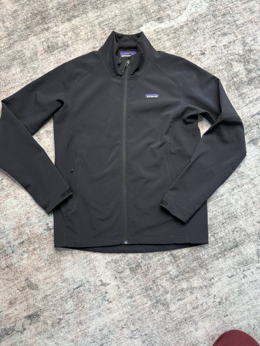 Patagonia Adze Jacket Full Zip Black Men’s Sz S Waterproof Midlayer Wind Proof